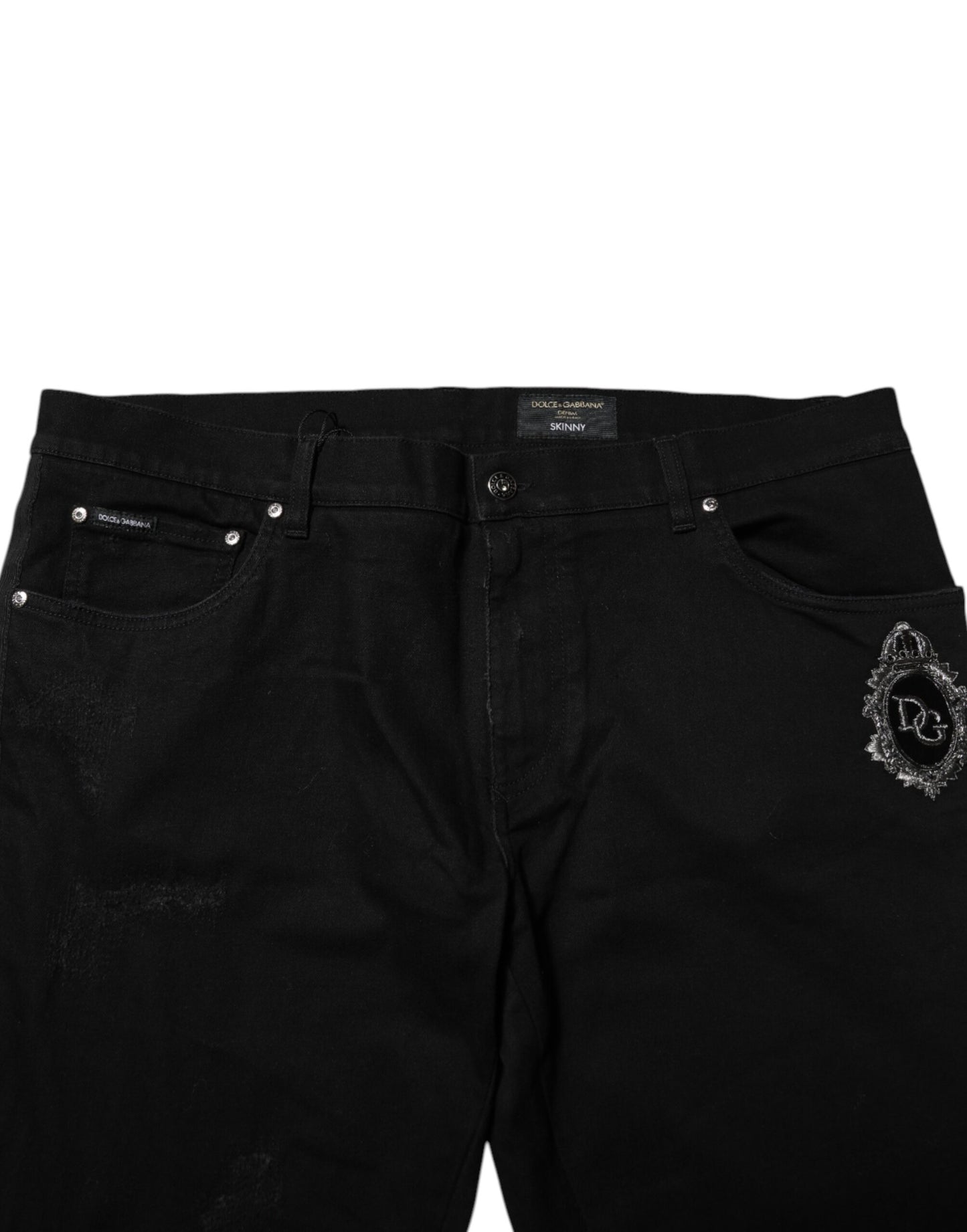 Dolce & Gabbana Schwarze Skinny-Jeans aus Baumwolle für Herren