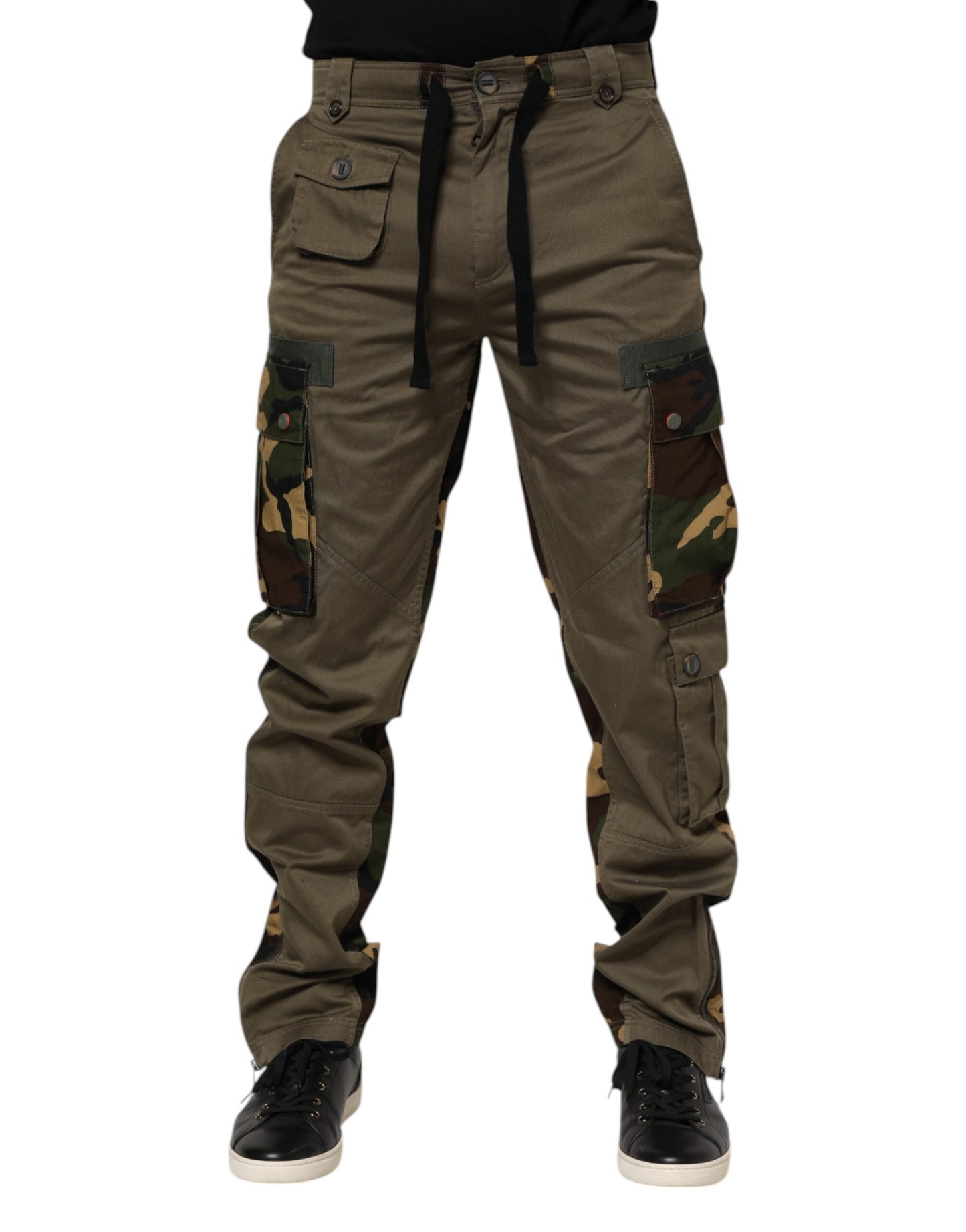 Dolce & Gabbana – Cargohose aus Baumwolle in Camouflage-Optik in Braun