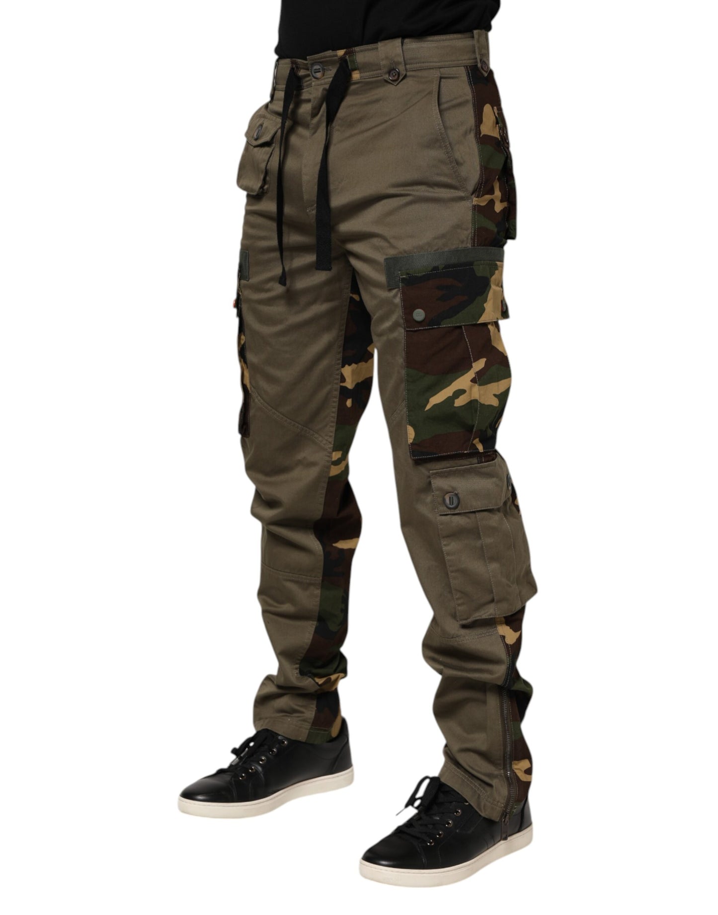 Dolce & Gabbana – Cargohose aus Baumwolle in Camouflage-Optik in Braun