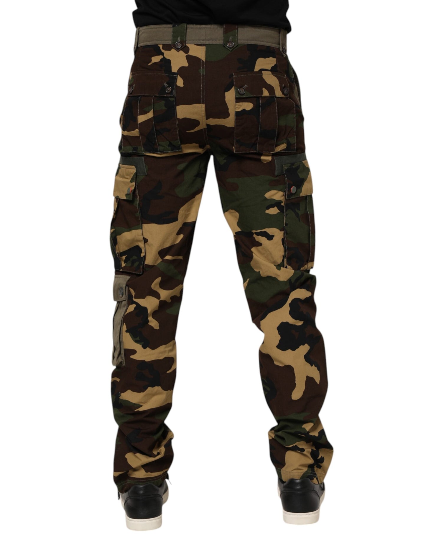 Dolce & Gabbana – Cargohose aus Baumwolle in Camouflage-Optik in Braun