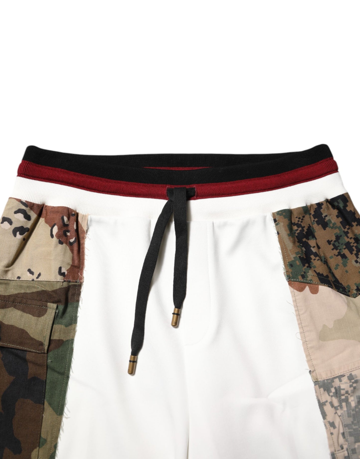 Dolce & Gabbana – Weiße Patchwork-Jogginghose