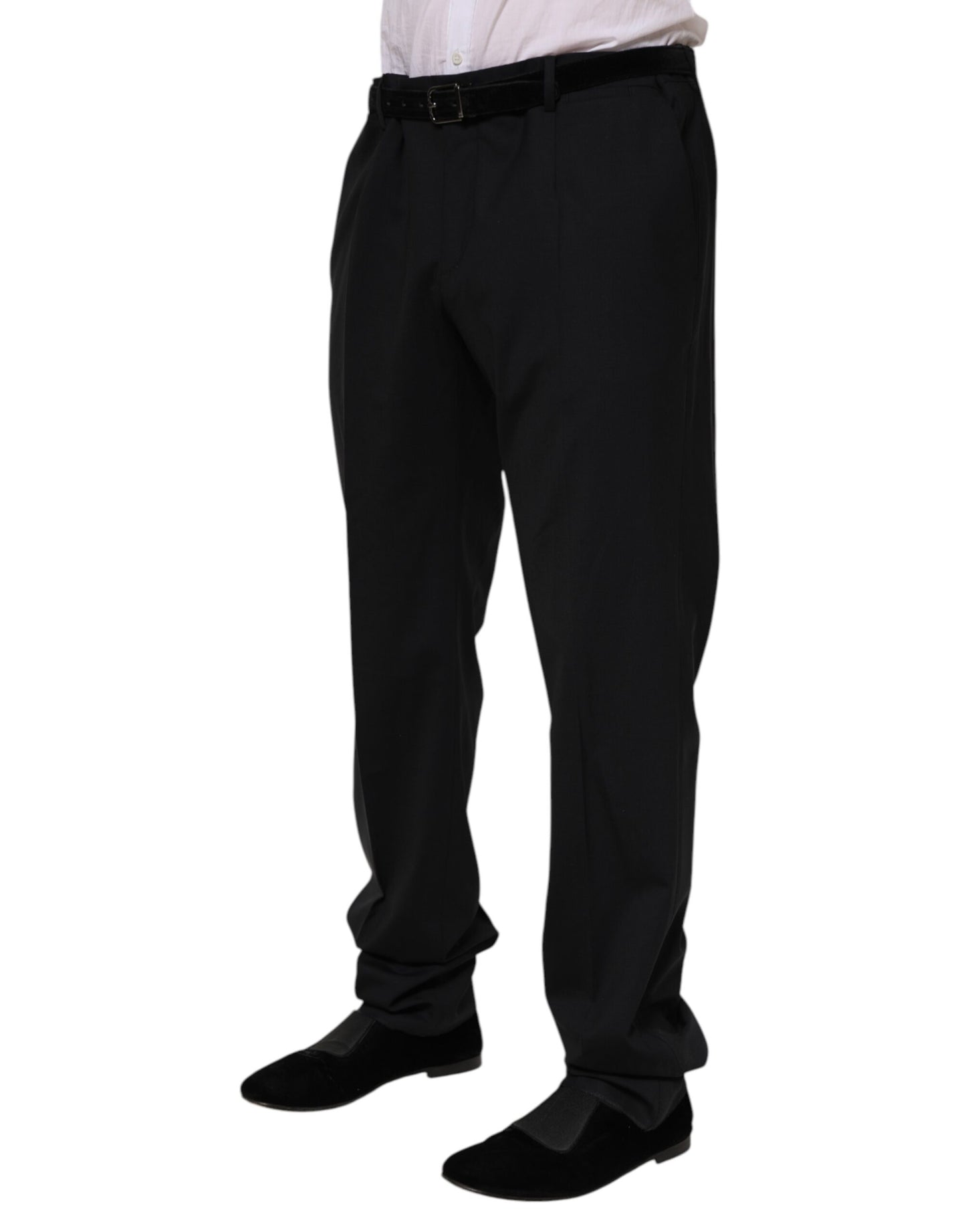 Dolce & Gabbana – Schwarze Anzughose aus Wolle