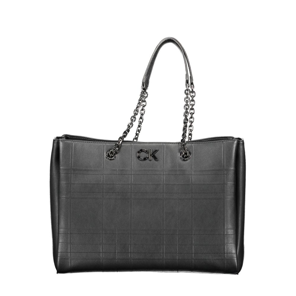 Calvin Klein Schwarze Polyester-Handtasche