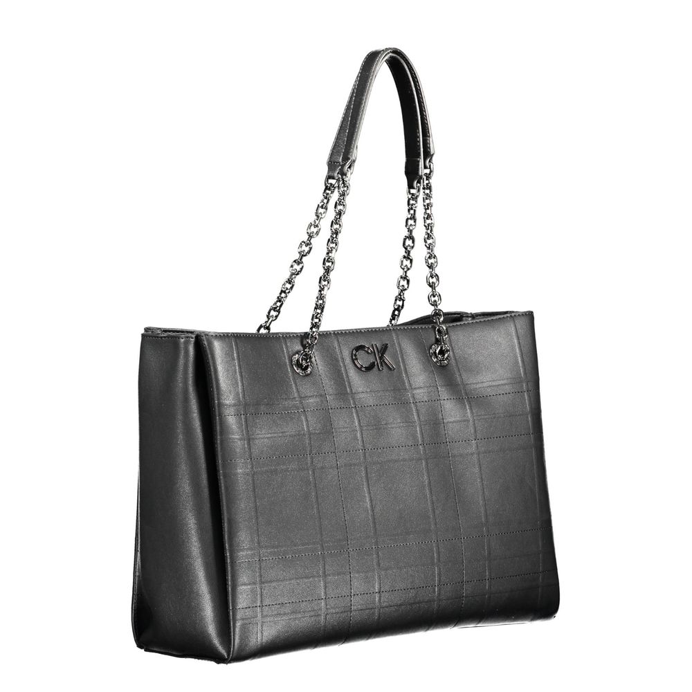 Calvin Klein Schwarze Polyester-Handtasche