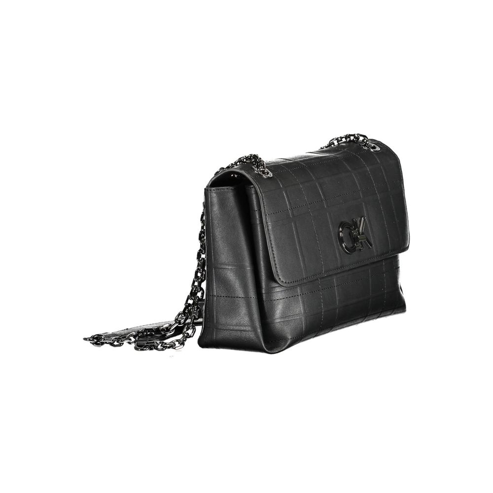 Calvin Klein Schwarze Polyester-Handtasche