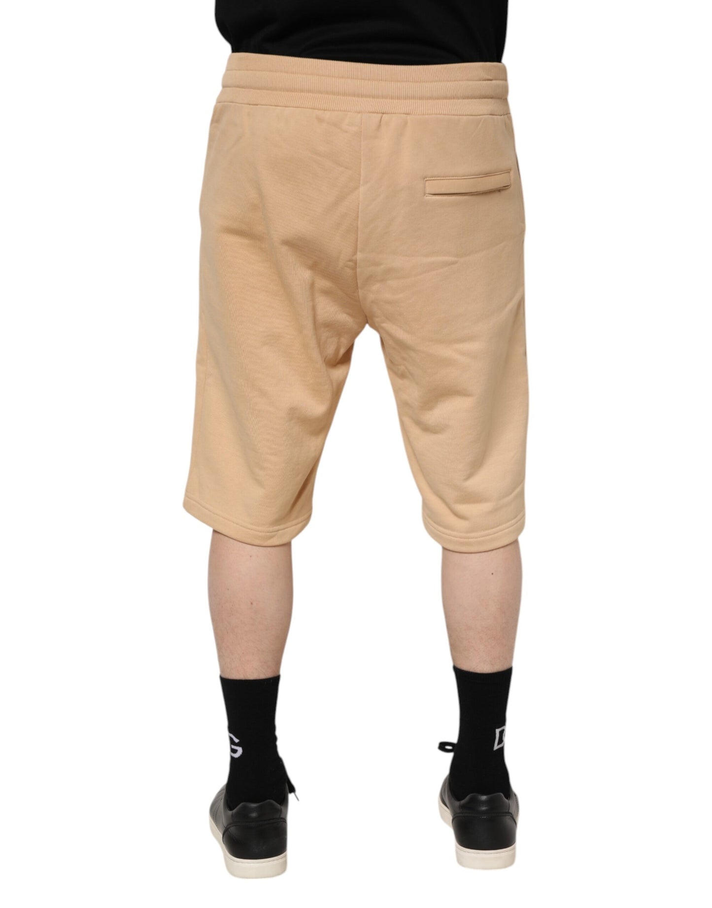 Dolce & Gabbana Gelbe Baumwoll-Bermuda-Sweatshorts für Herren
