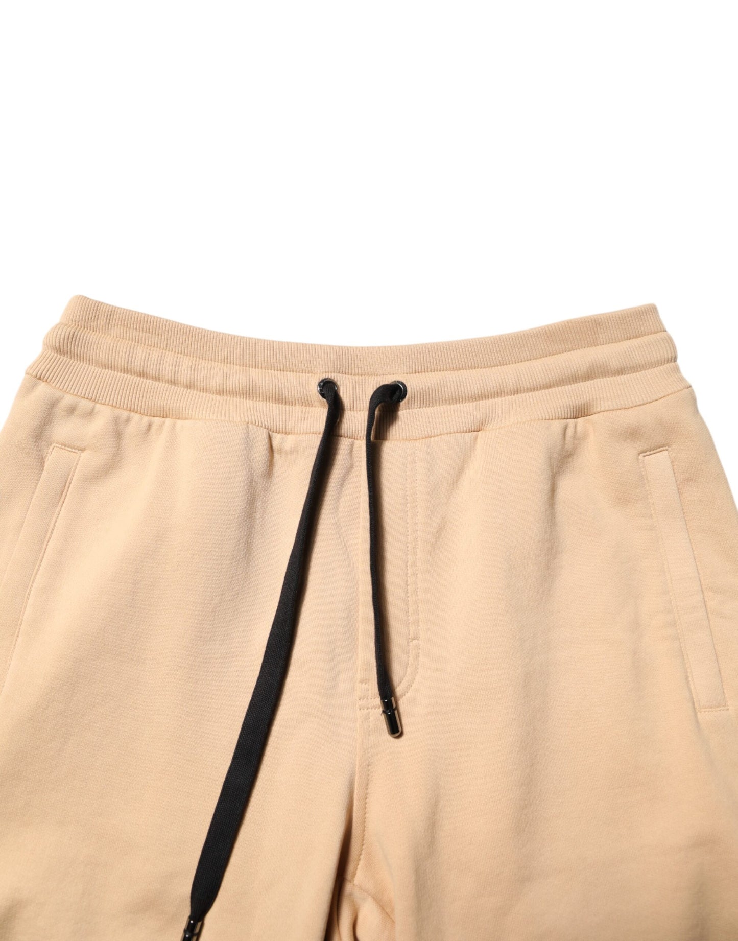 Dolce & Gabbana Gelbe Baumwoll-Bermuda-Sweatshorts für Herren