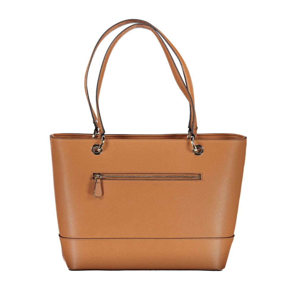 Guess Jeans – Braune Polyethylen-Handtasche