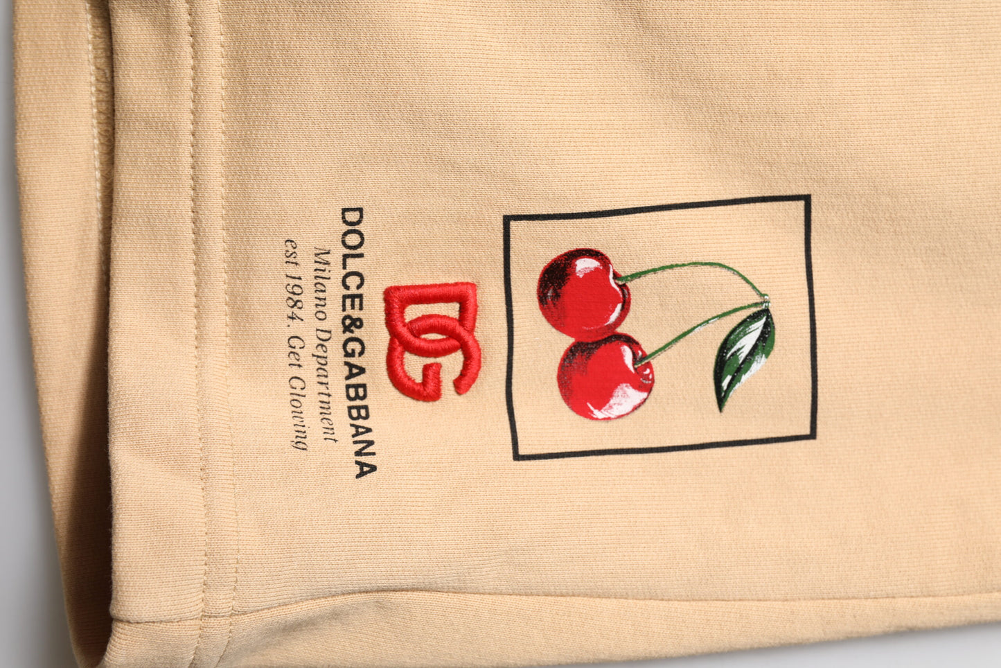 Dolce & Gabbana Gelbe Baumwoll-Bermuda-Sweatshorts für Herren