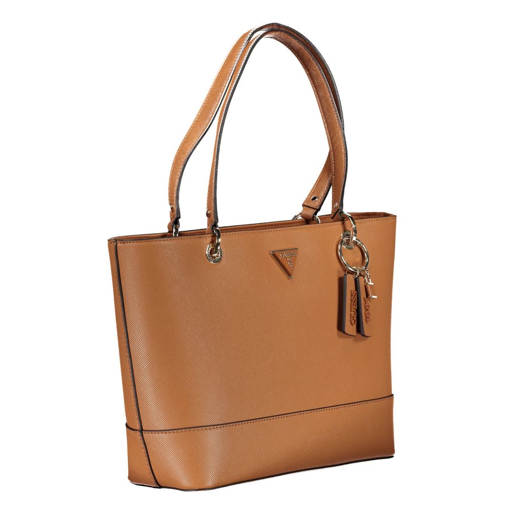 Guess Jeans – Braune Polyethylen-Handtasche