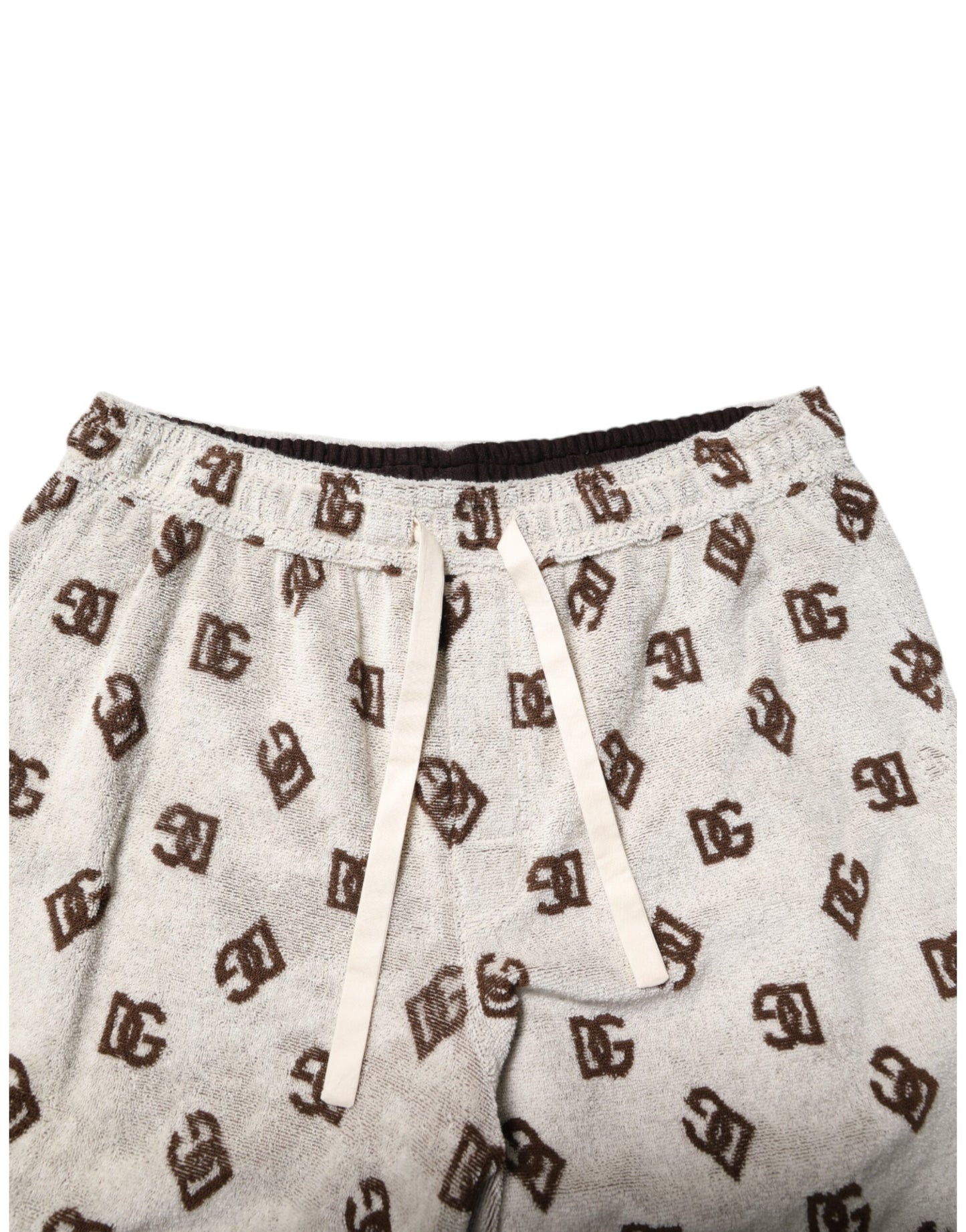 Dolce & Gabbana – Bermudashorts aus weißer Baumwolle mit DG Mania-Print für Herren