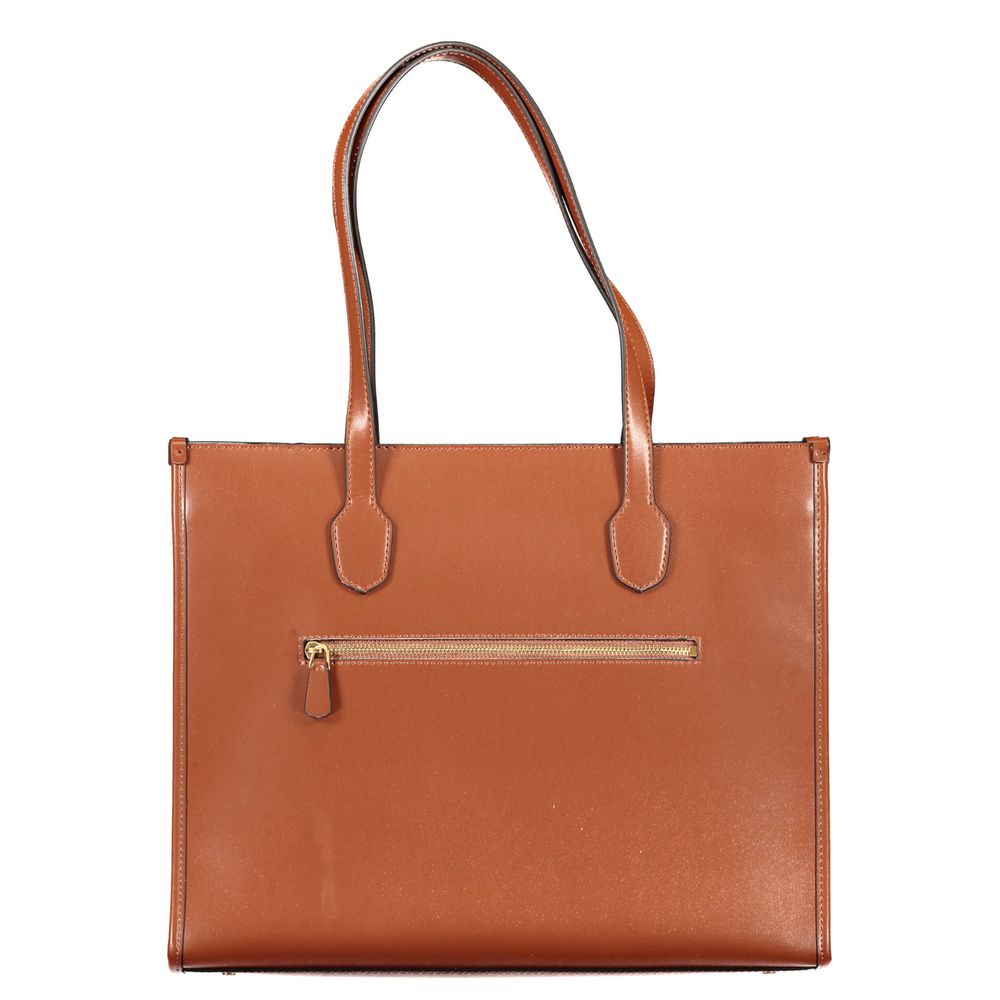 Guess Jeans – Braune Polyethylen-Handtasche