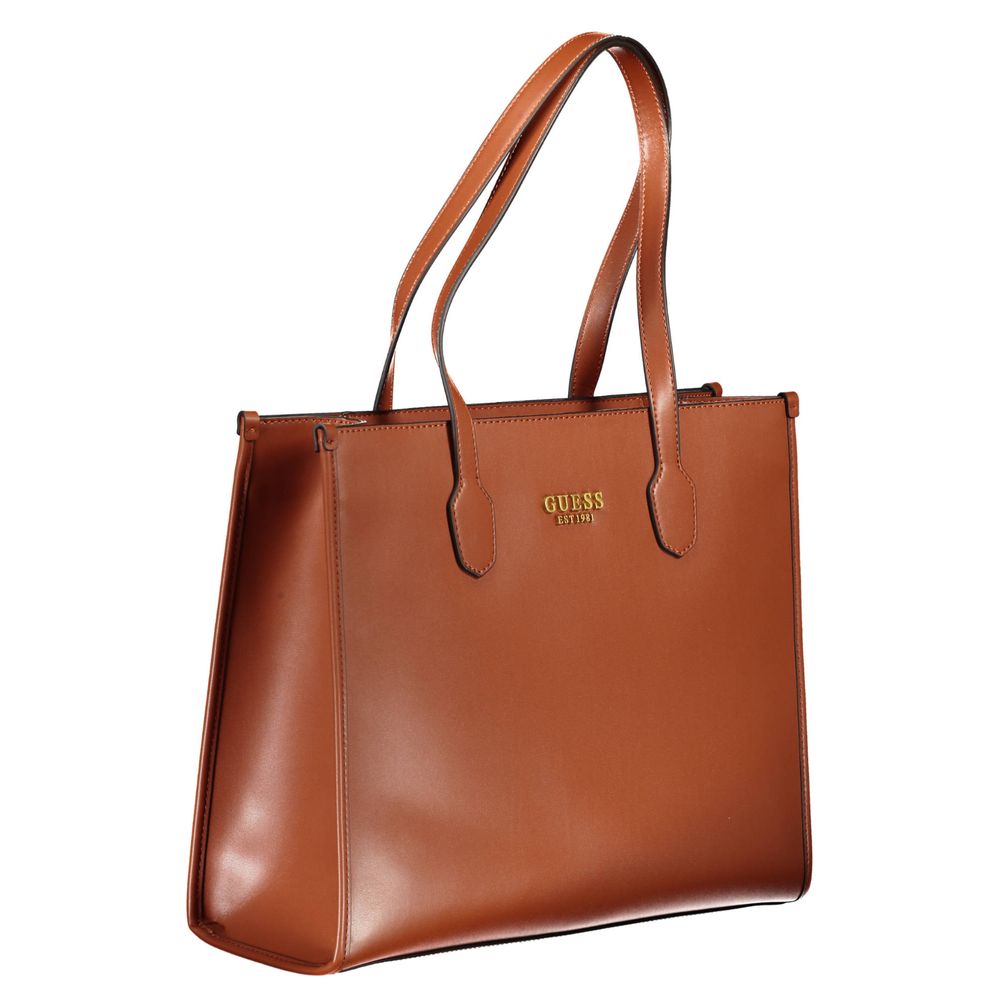 Guess Jeans – Braune Polyethylen-Handtasche