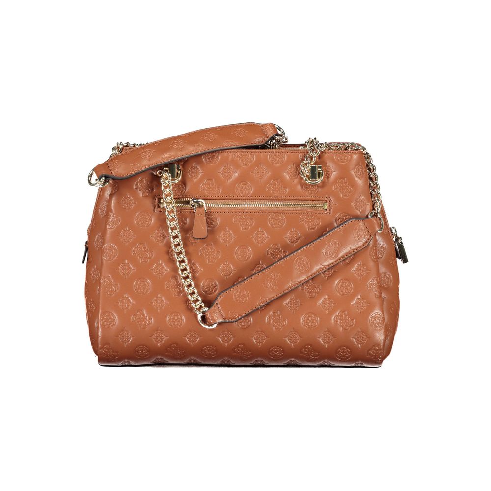 Guess Jeans – Braune Polyethylen-Handtasche