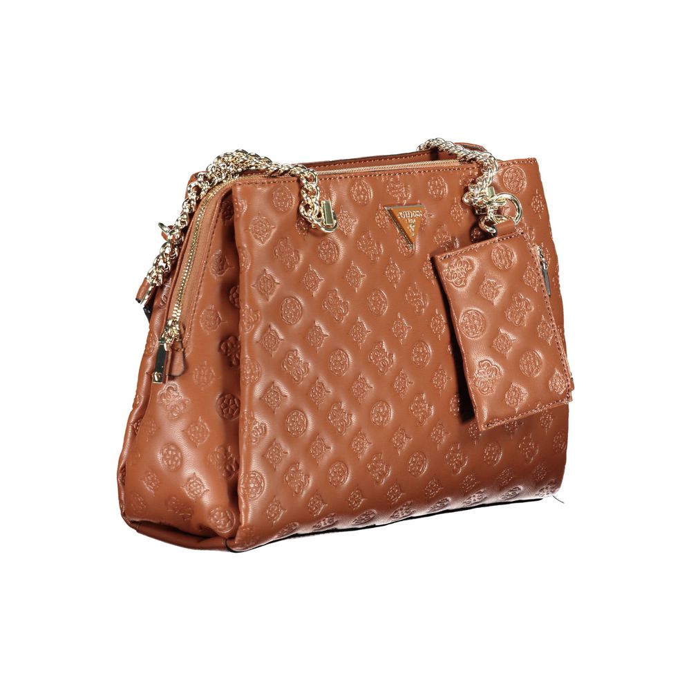 Guess Jeans – Braune Polyethylen-Handtasche