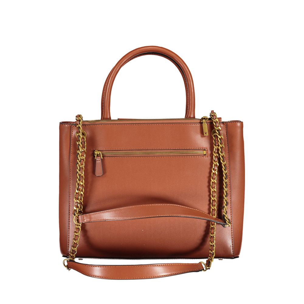 Guess Jeans – Braune Polyethylen-Handtasche