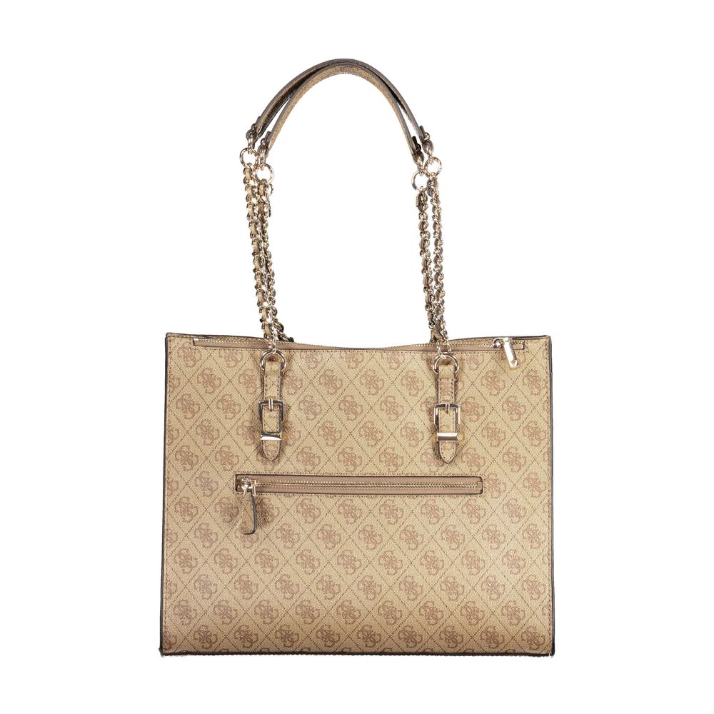 Guess Jeans Beige Polyethylen Handtasche