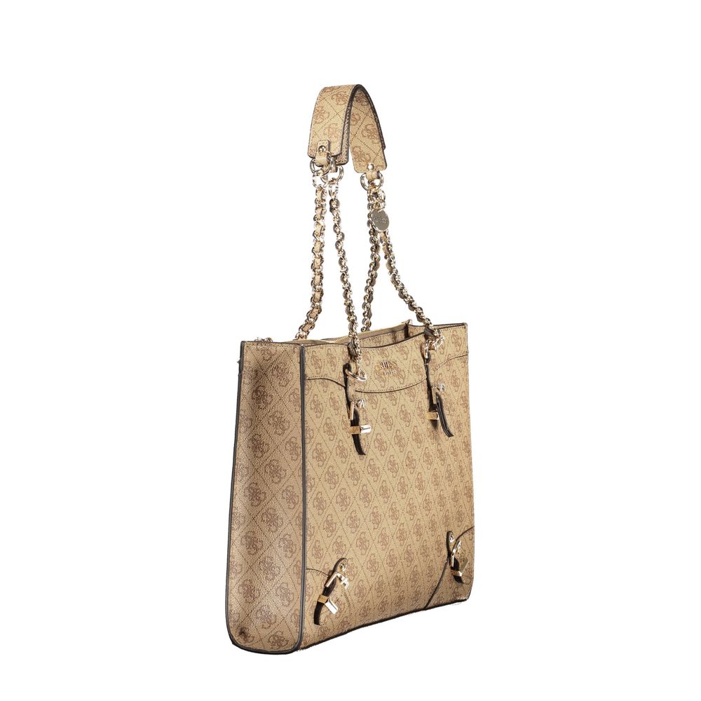 Guess Jeans Beige Polyethylen Handtasche