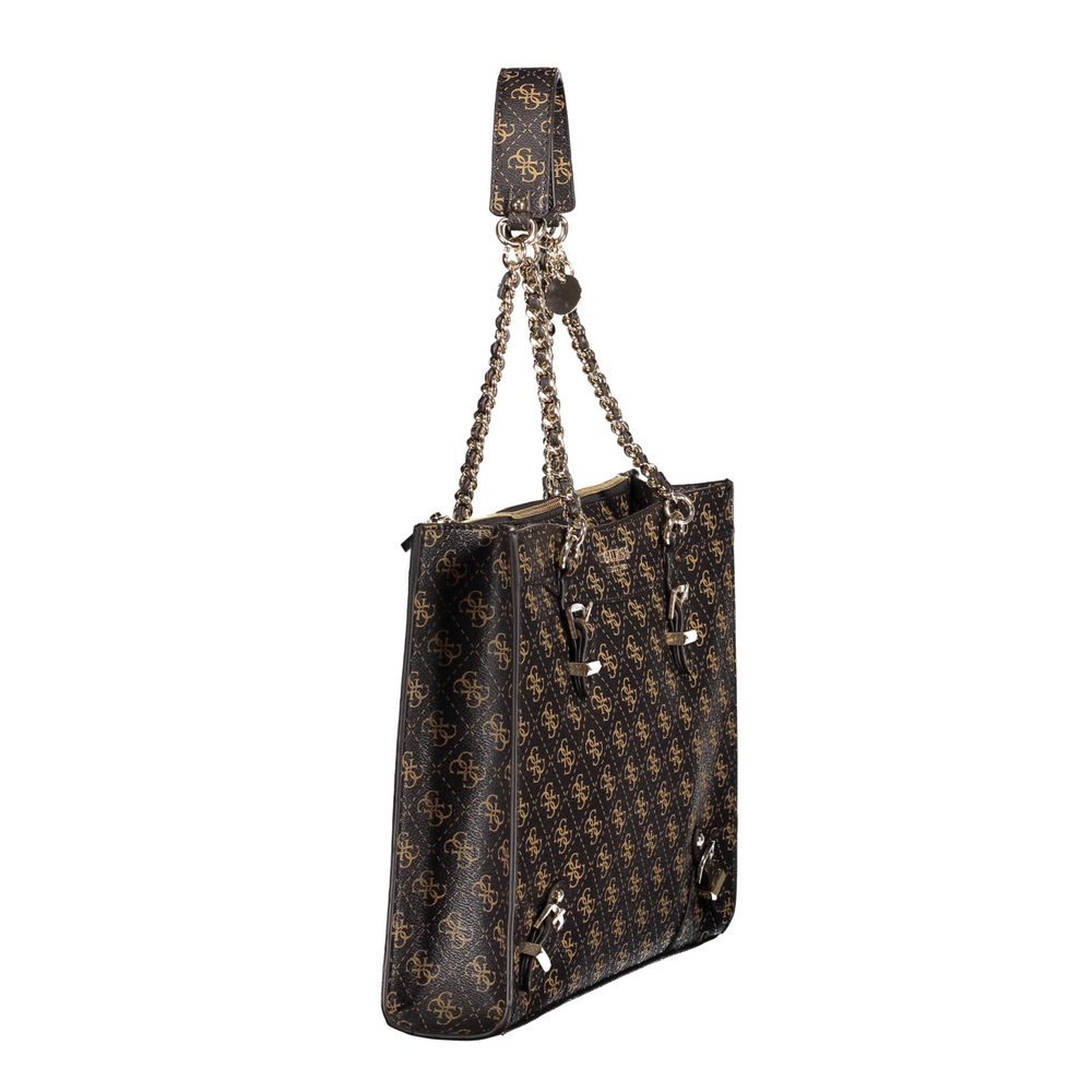 Guess Jeans – Braune Polyethylen-Handtasche