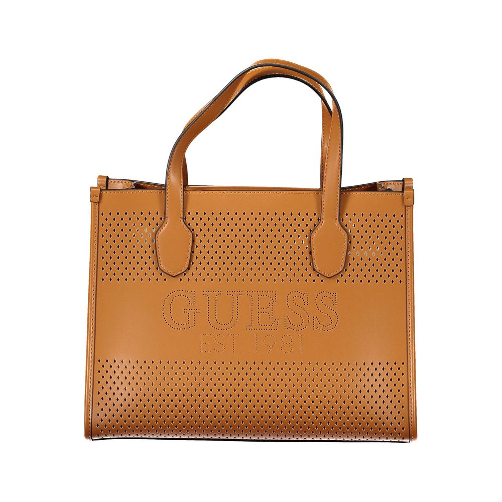 Guess Jeans – Braune Polyethylen-Handtasche