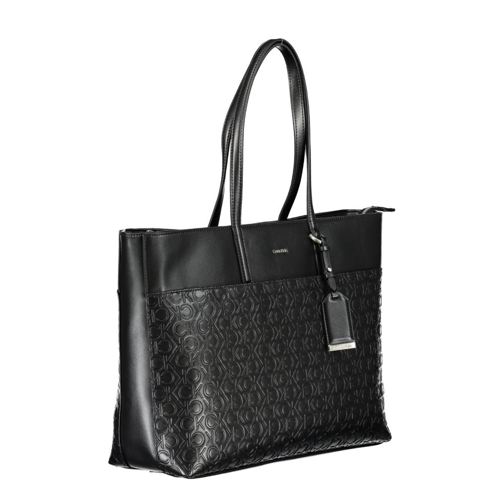 Calvin Klein Schwarze Polyester-Handtasche