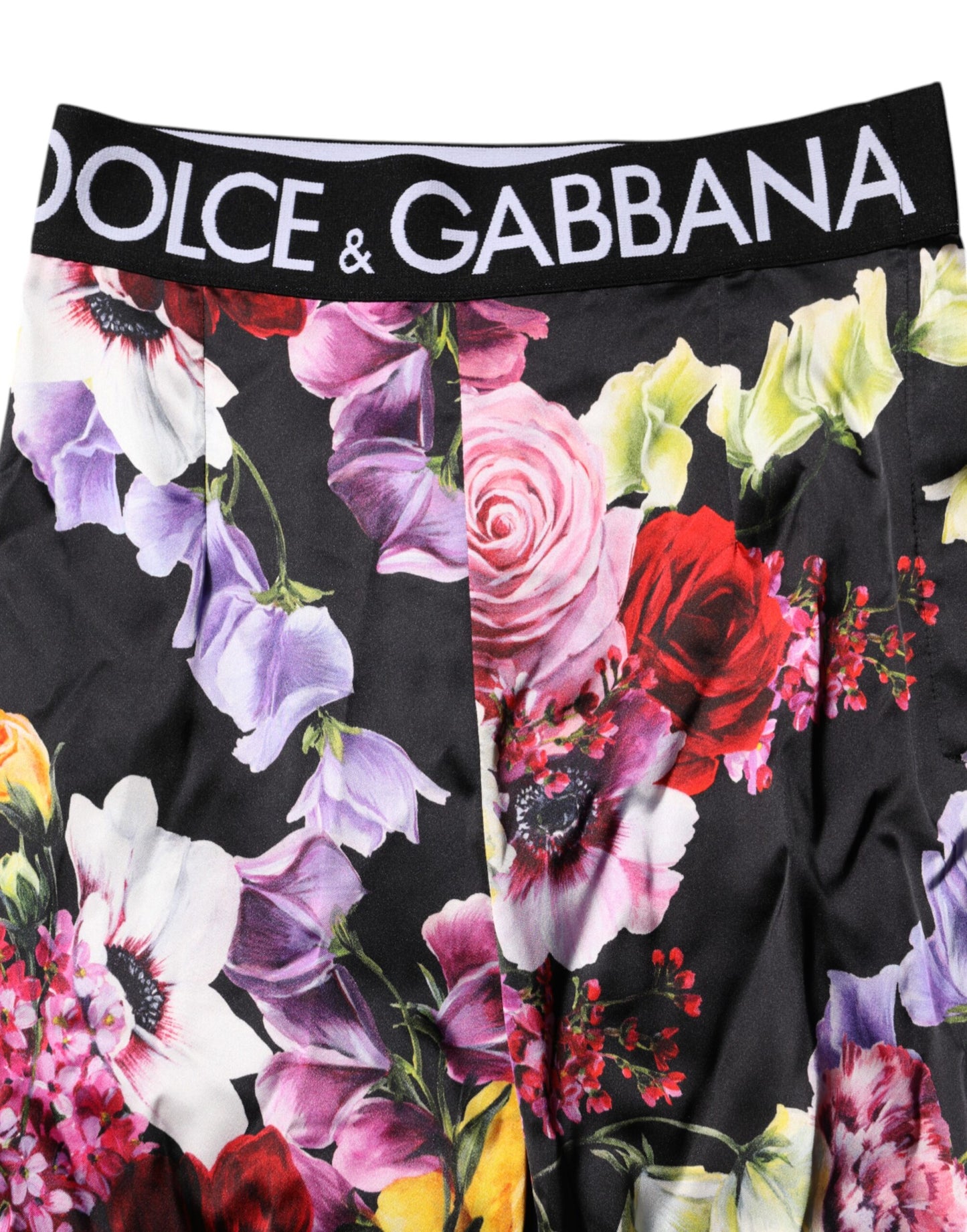 Dolce & Gabbana – Leggings mit mehrfarbigem Blumenmuster und Stretchbund