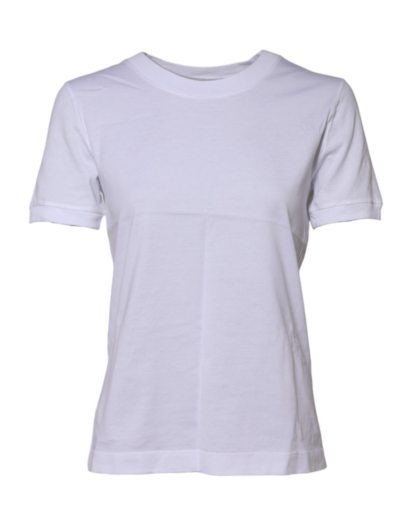 Dolce & Gabbana – Weißes T-Shirt aus Baumwolle mit Rundhalsausschnitt und kurzen Ärmeln