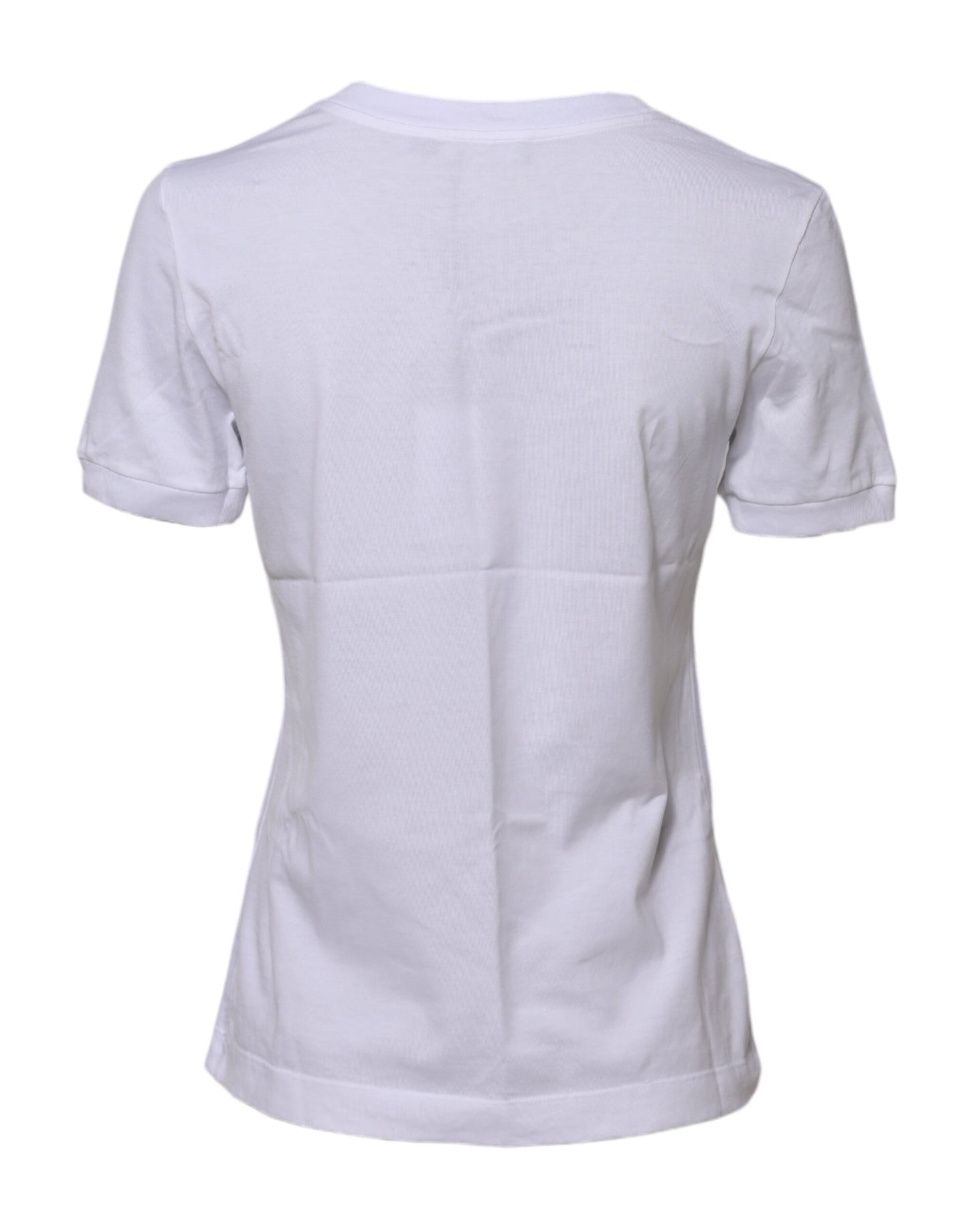 Dolce & Gabbana – Weißes T-Shirt aus Baumwolle mit Rundhalsausschnitt und kurzen Ärmeln