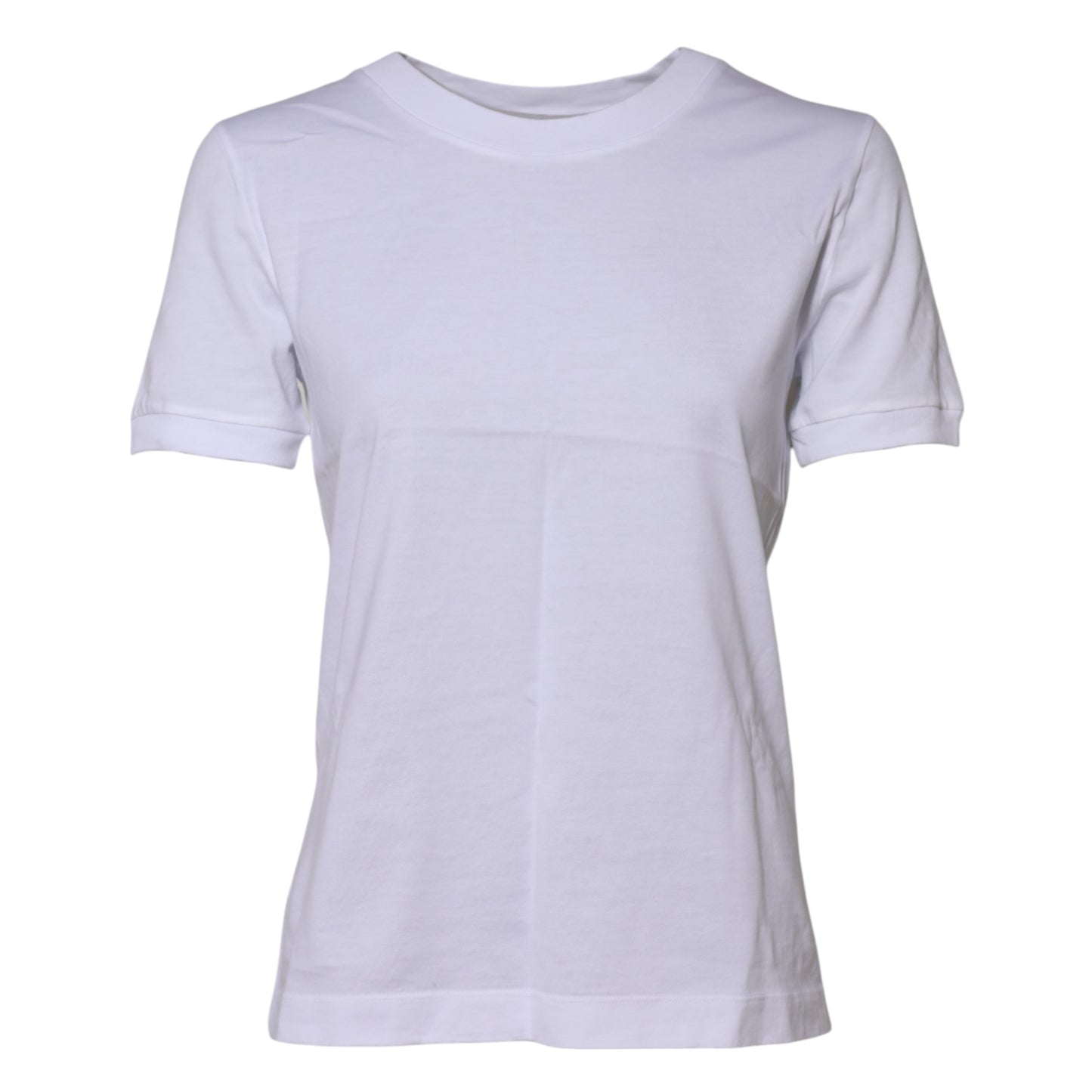 Dolce & Gabbana – Weißes T-Shirt aus Baumwolle mit Rundhalsausschnitt und kurzen Ärmeln