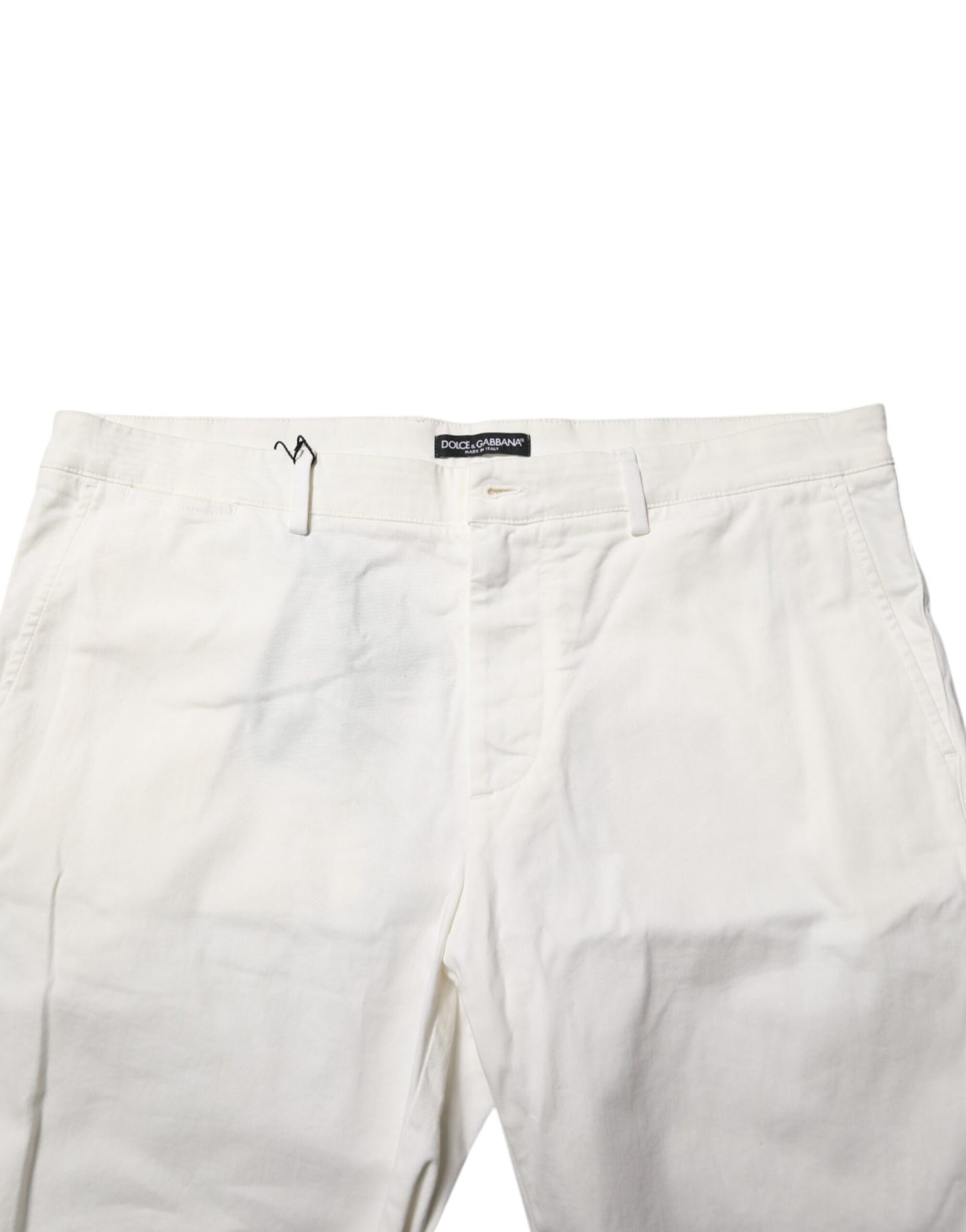 Dolce & Gabbana Weiße Chinos aus Baumwollstretch für Herren