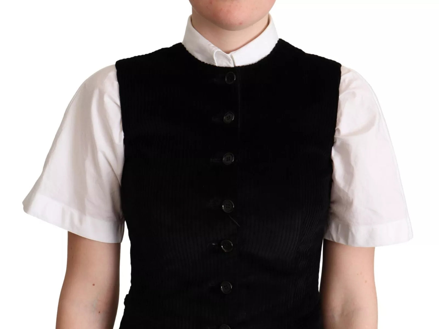 Dolce & Gabbana Weste mit Leopardenmuster, schwarz-braun