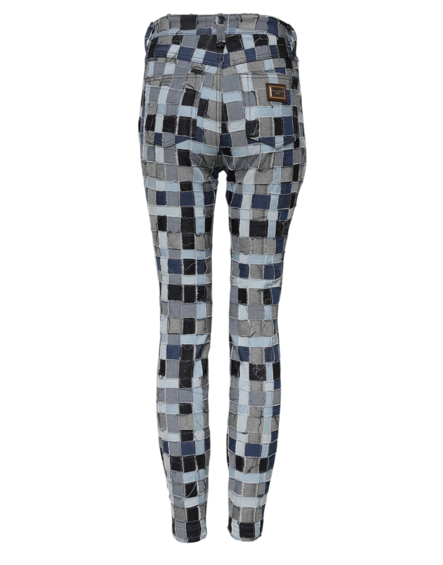 Dolce & Gabbana – Mehrfarbige Skinny-Jeans im Patchwork-Stil