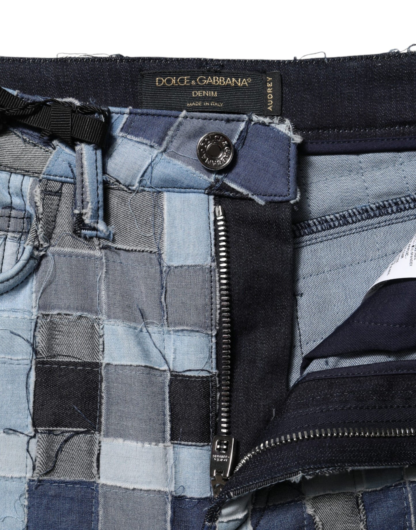 Dolce & Gabbana – Mehrfarbige Skinny-Jeans im Patchwork-Stil