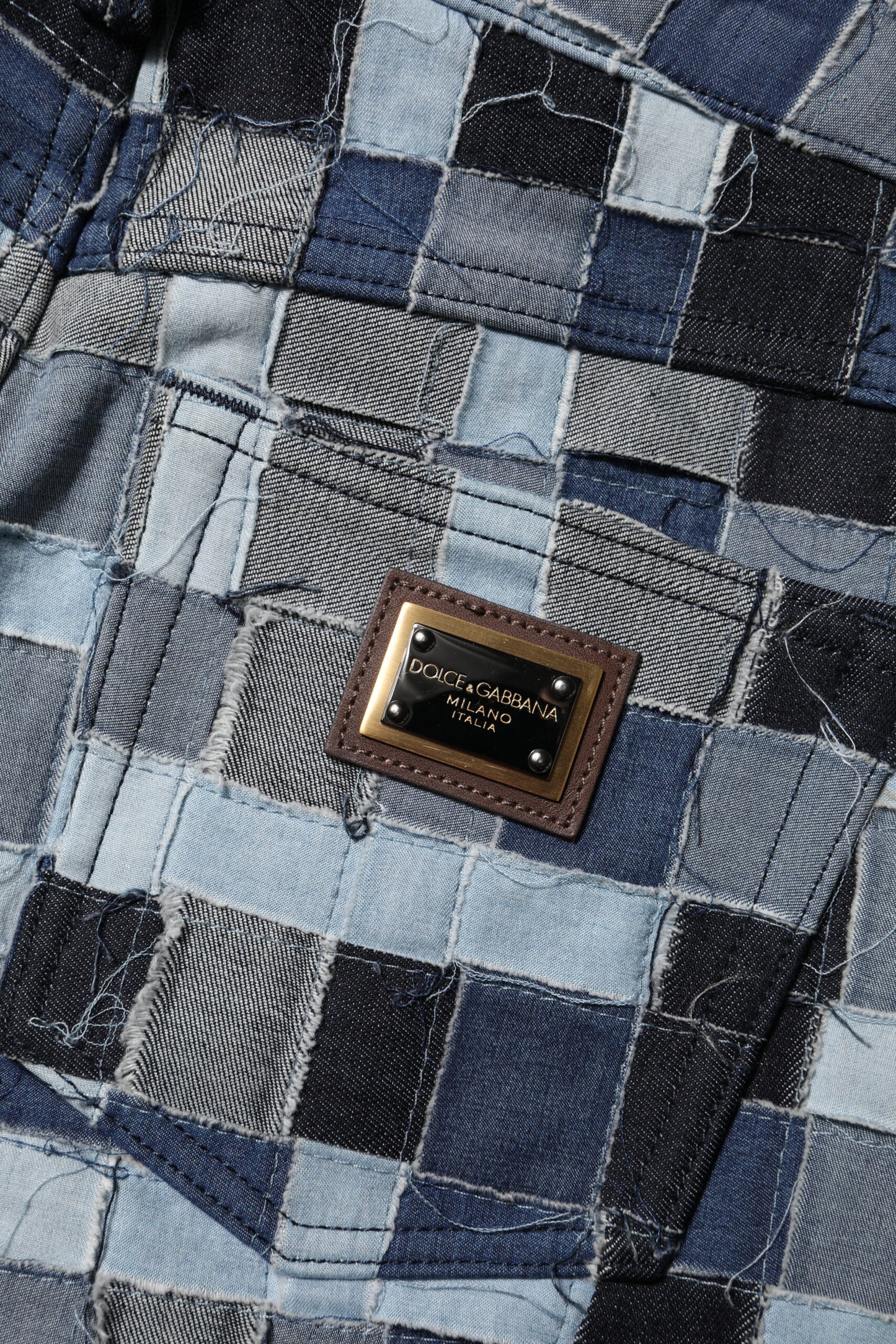 Dolce & Gabbana – Mehrfarbige Skinny-Jeans im Patchwork-Stil