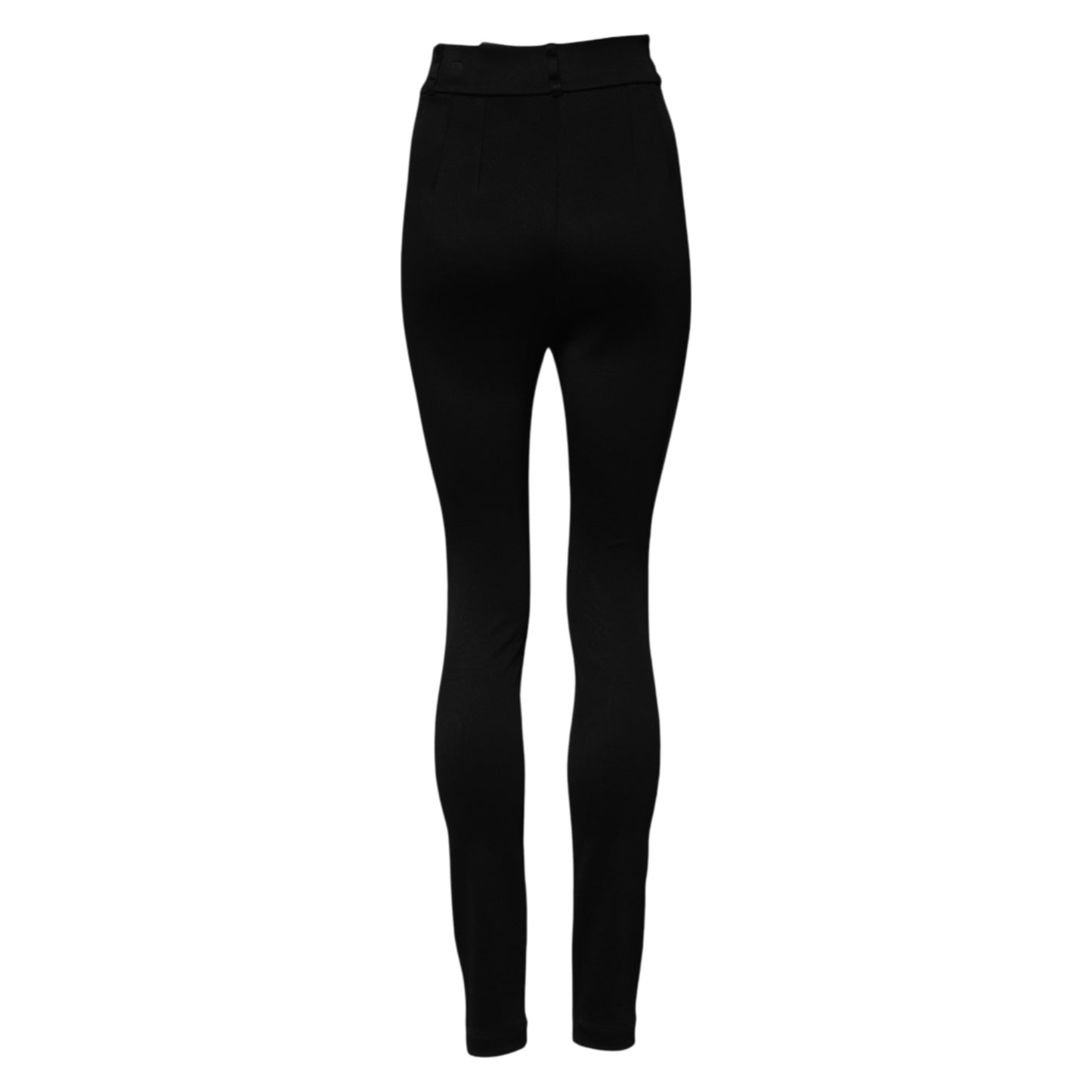 Dolce & Gabbana Schwarze Skinny-Leggings aus Nylon mit hoher Taille