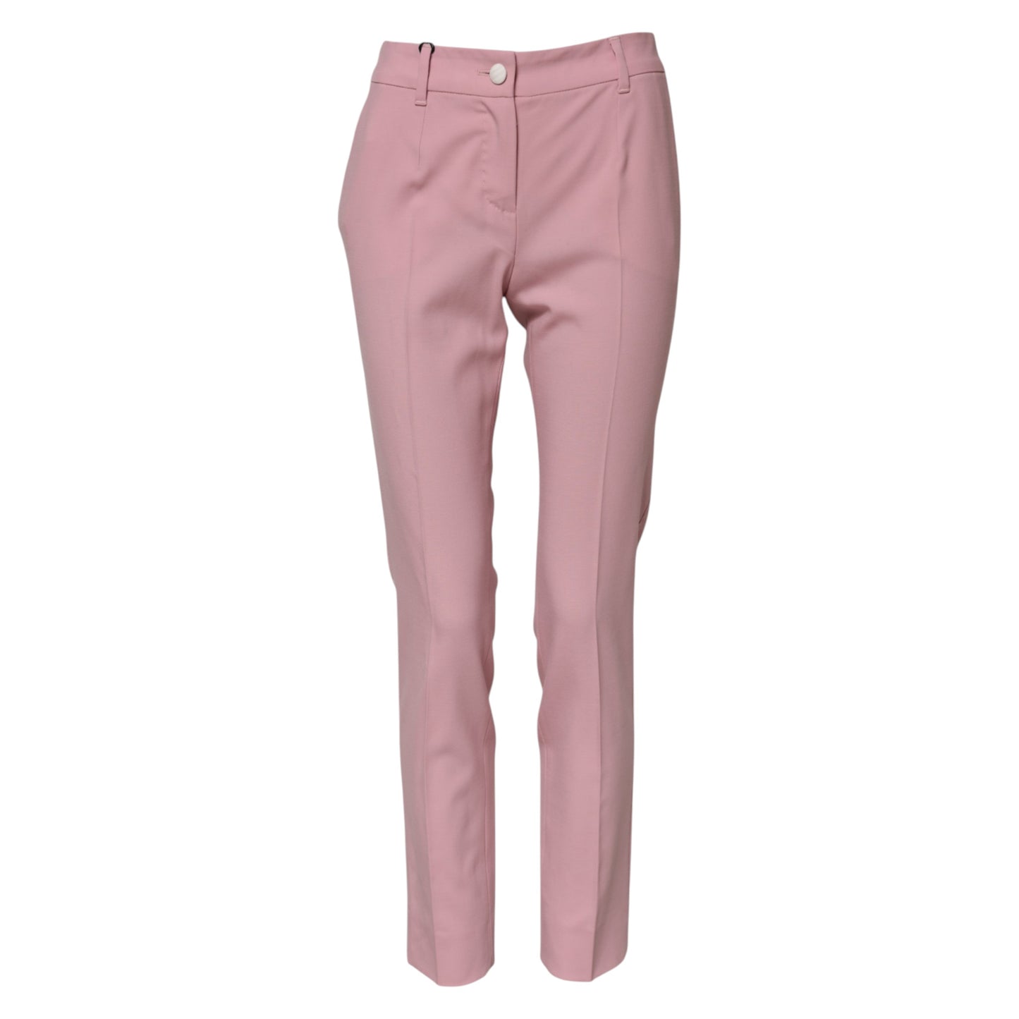 Dolce & Gabbana – Karottenhose aus rosa Wolle mit hoher Taille