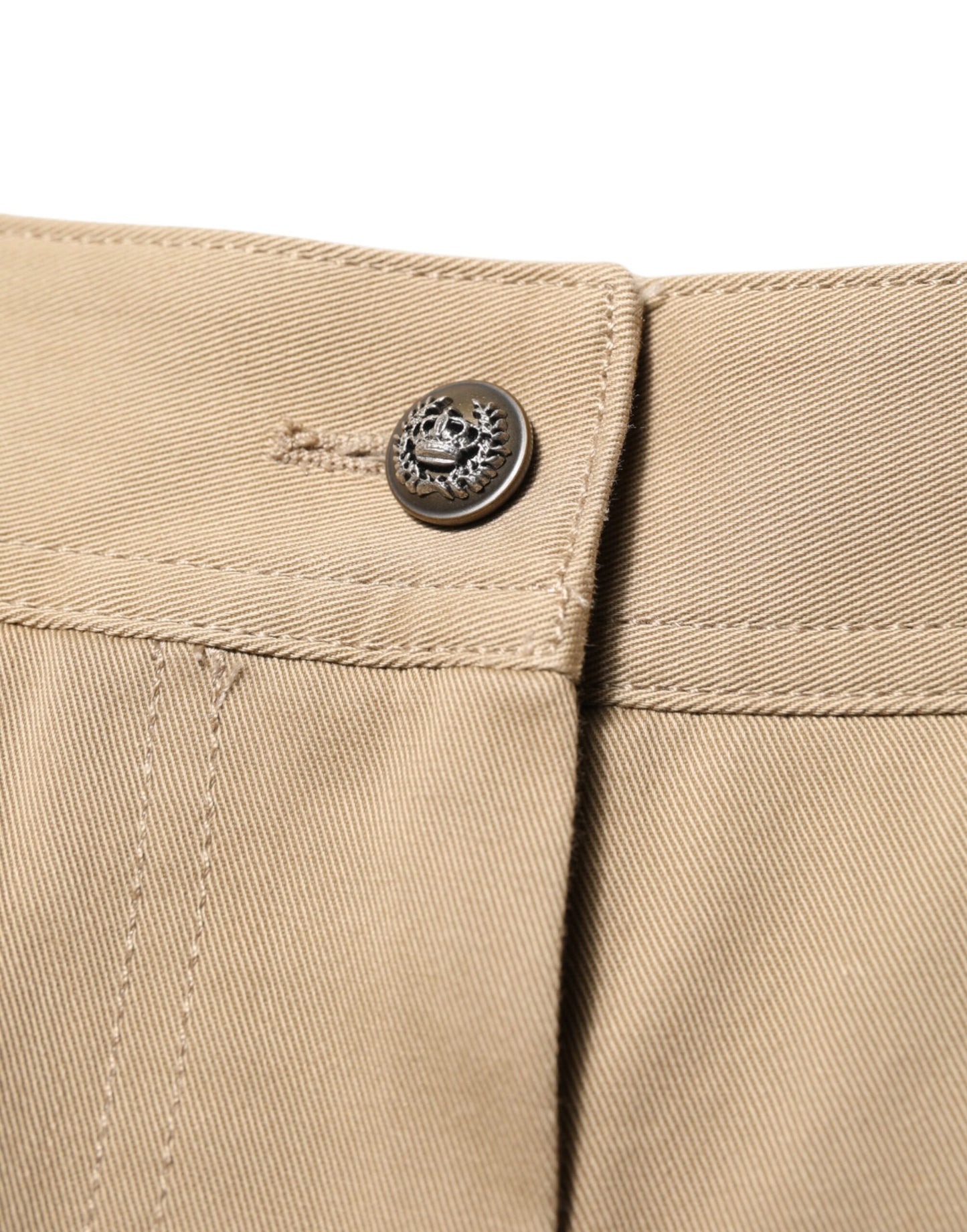 Dolce & Gabbana – Beige Cargo-Schmal zulaufende Hose mit mittlerer Taille
