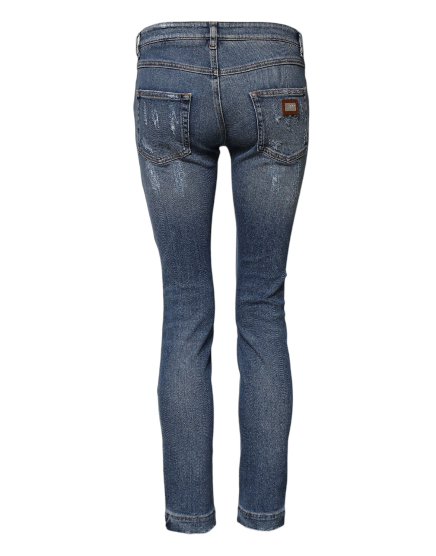 Dolce & Gabbana – Hübsche, zerfetzte Skinny-Jeans in Blau
