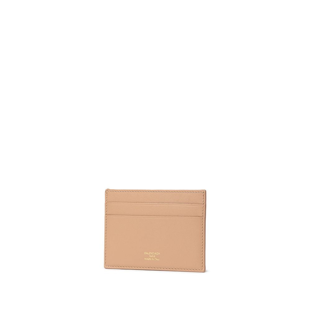 Balenciaga Kartenetui aus beigefarbenem Leder