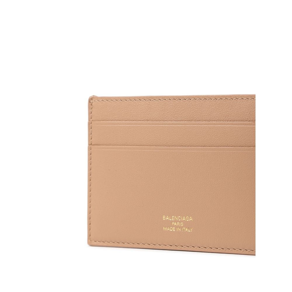 Balenciaga Kartenetui aus beigefarbenem Leder