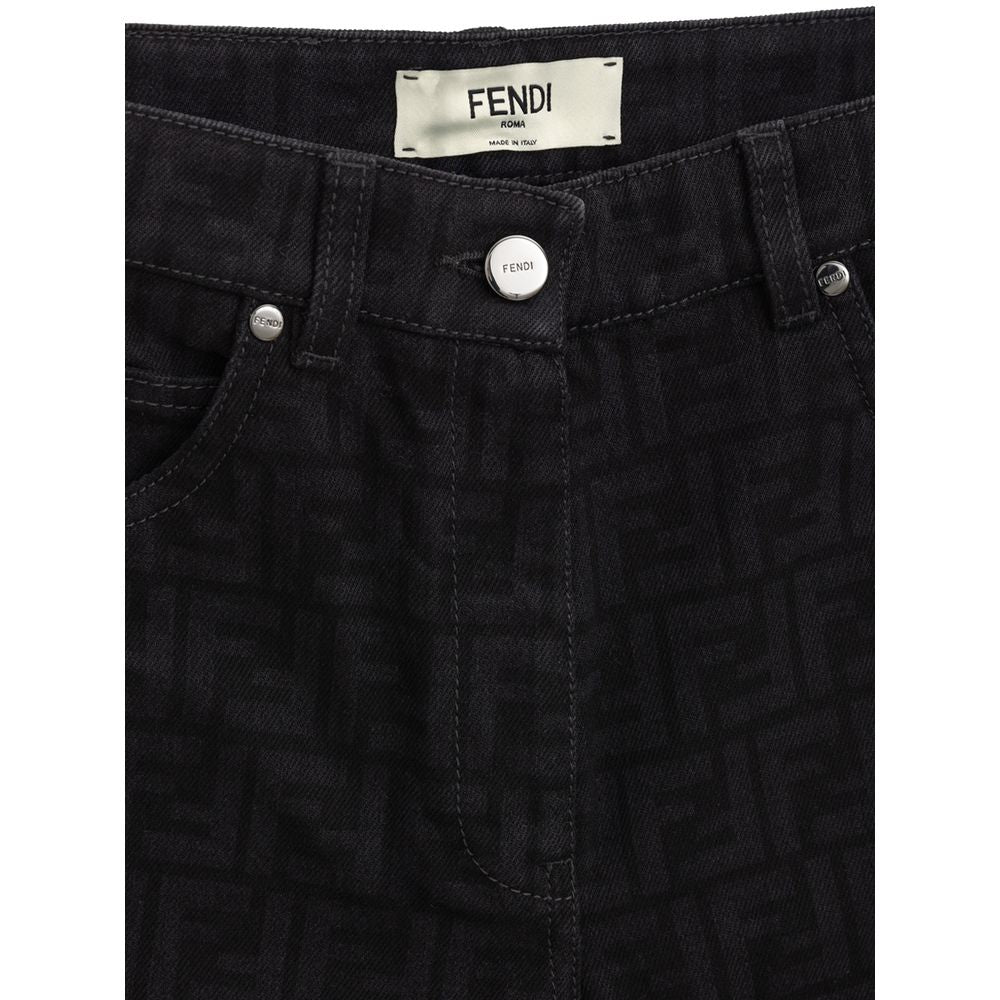 Fendi Schwarze Baumwolljeans