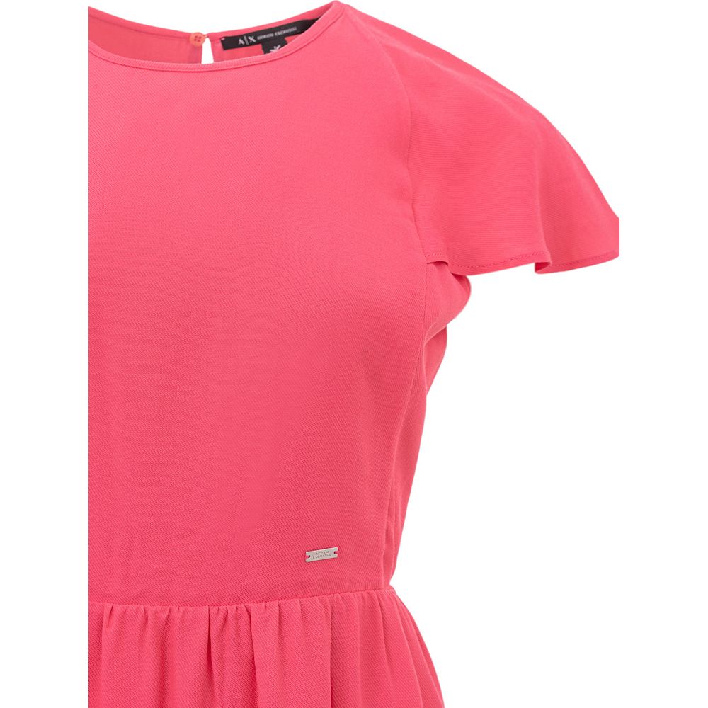 Armani Exchange – Viskose-Shorts in Fuchsie