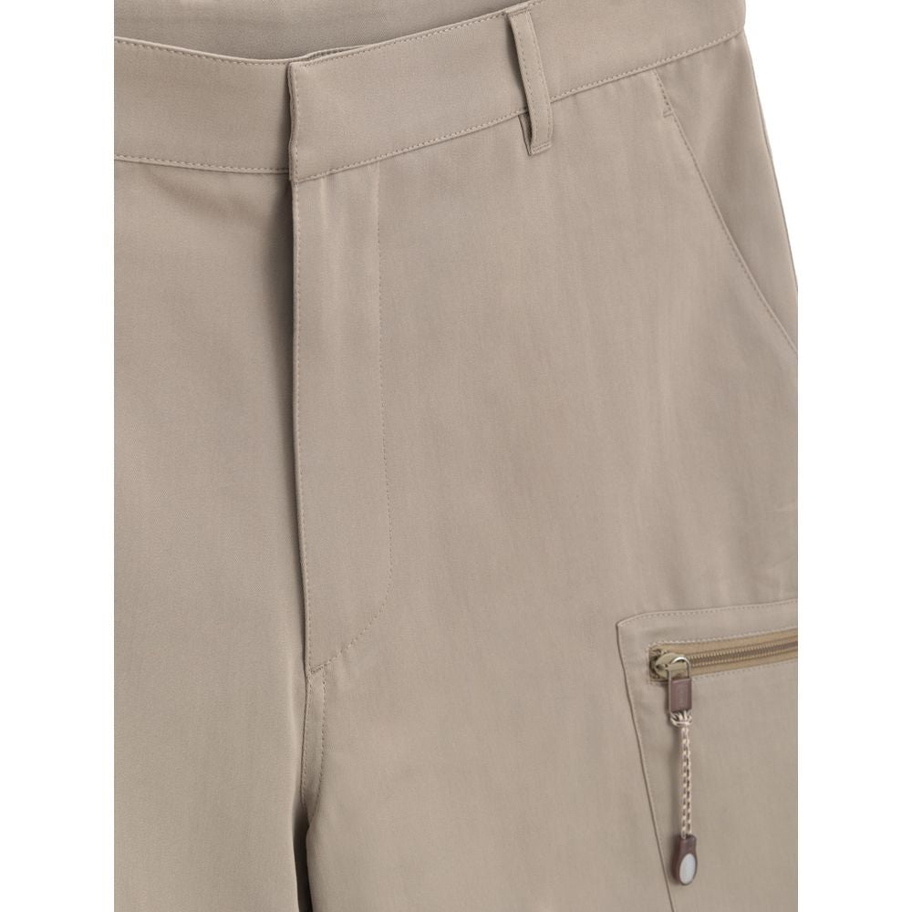 Beigefarbene Baumwoll-Cargohose von Dior