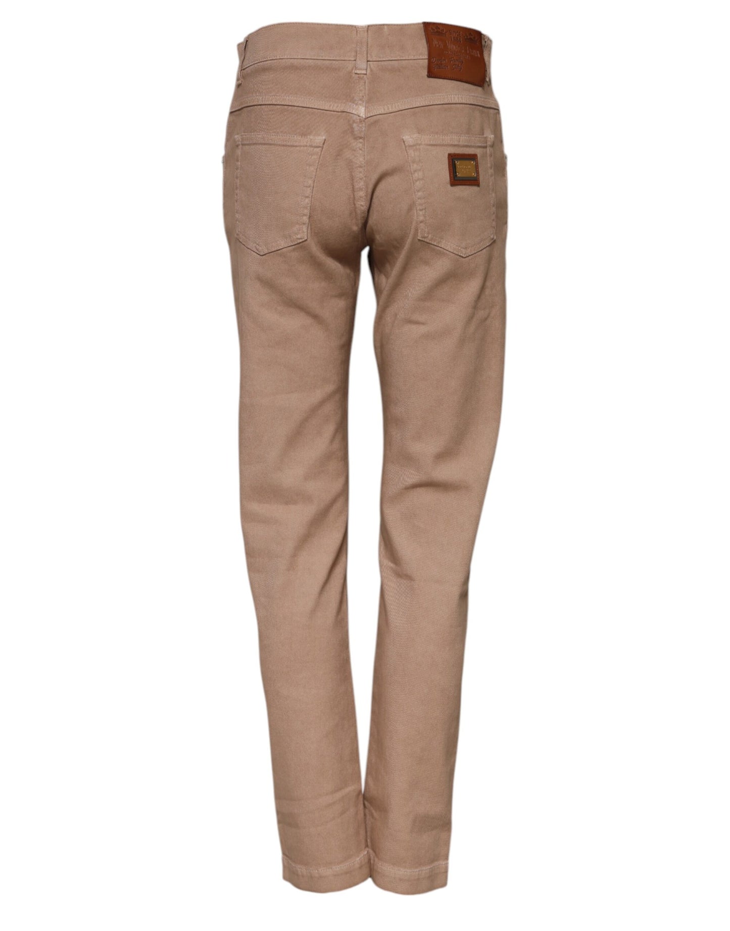 Dolce & Gabbana – Jeanshose aus brauner Baumwolle im Boyfriend-Stil