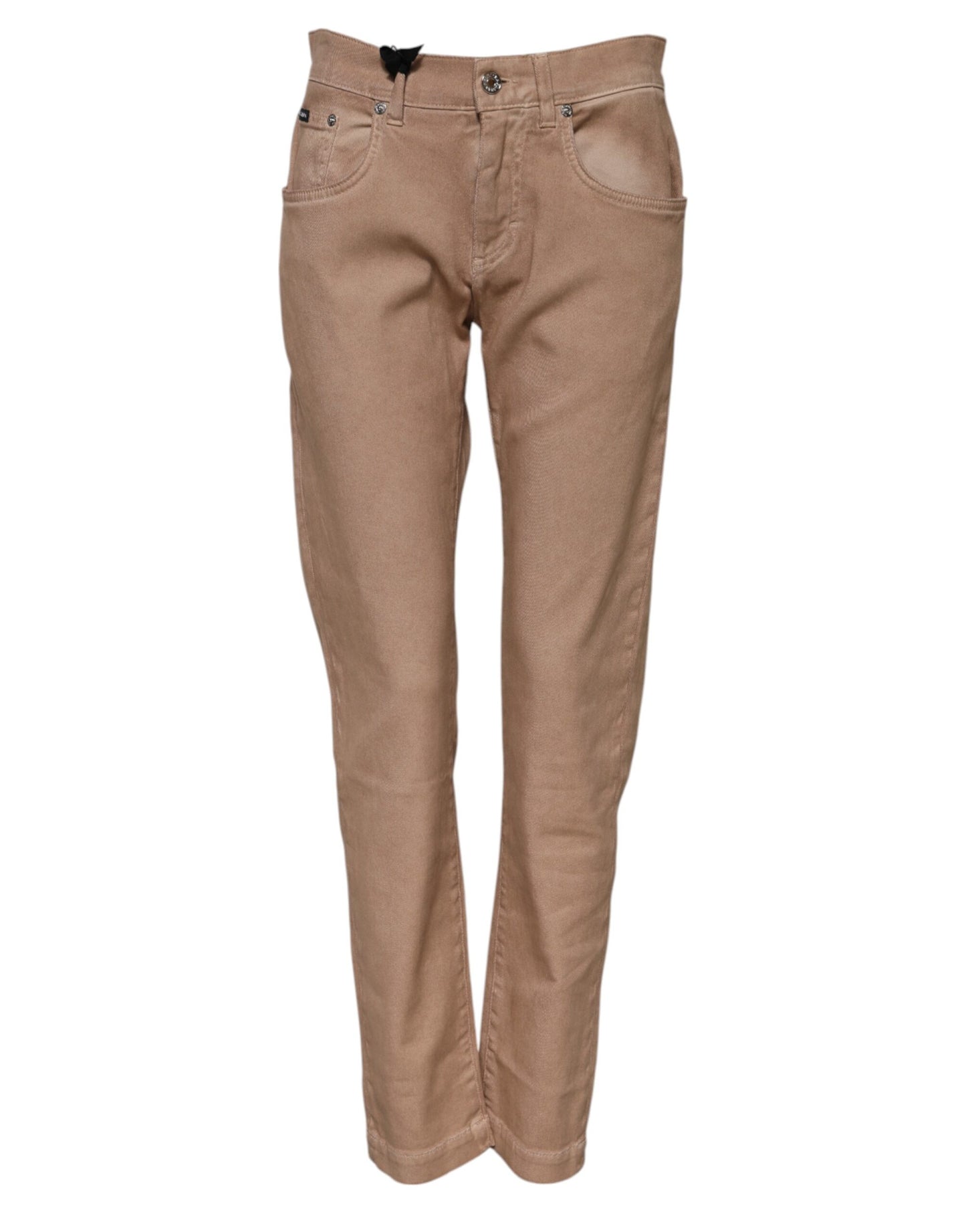 Dolce & Gabbana – Jeanshose aus brauner Baumwolle im Boyfriend-Stil
