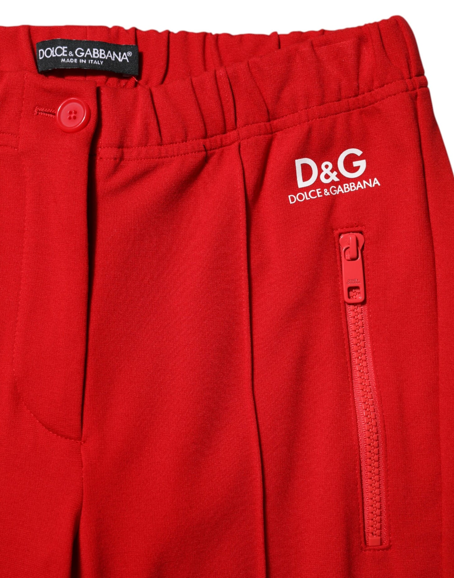 Dolce & Gabbana, rote Slim-Fit-Hose mit mittlerer Taille