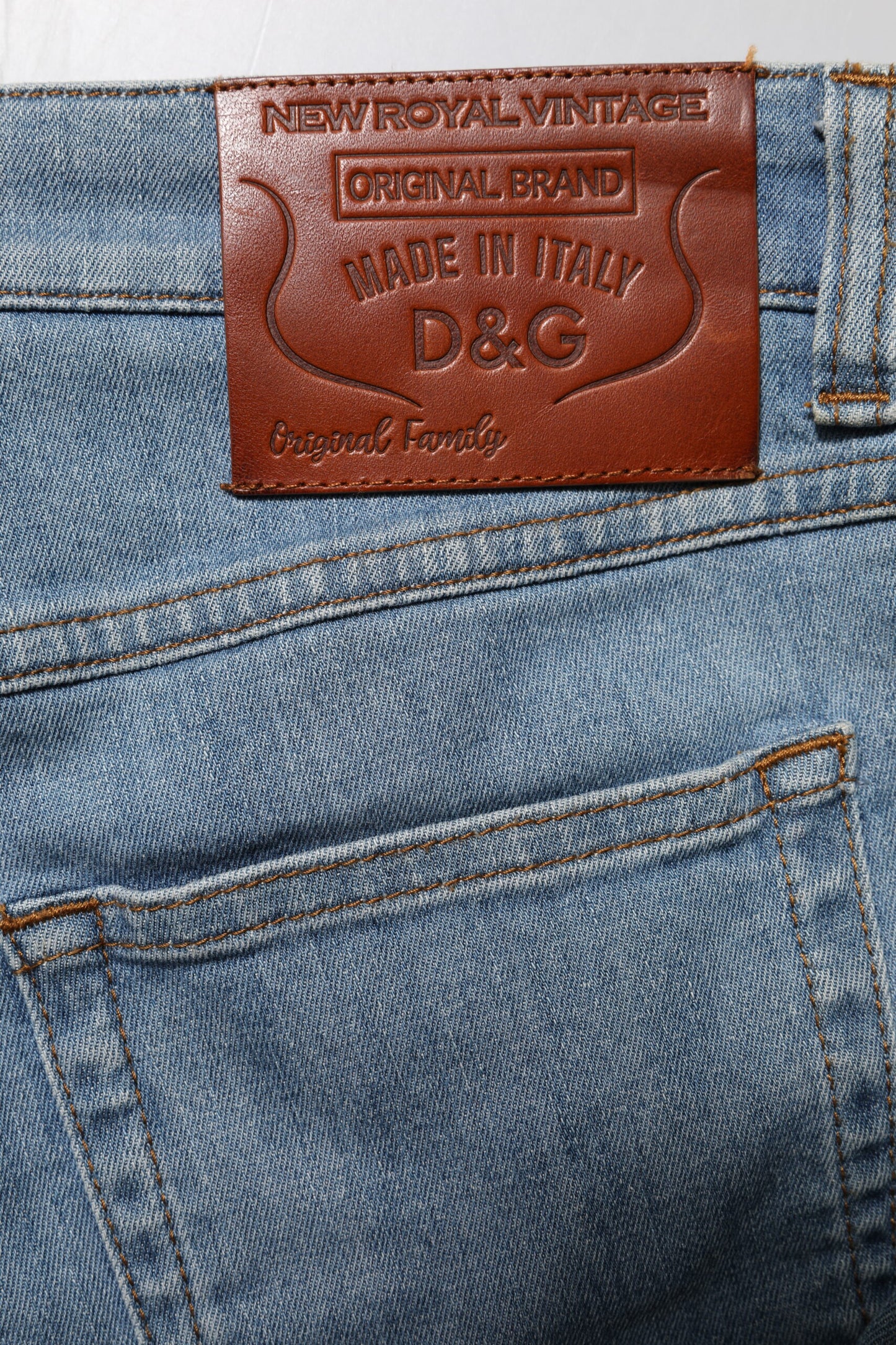 Dolce & Gabbana – PRETTY – Skinny-Jeans aus Baumwolle mit mittlerer Taille in Blau