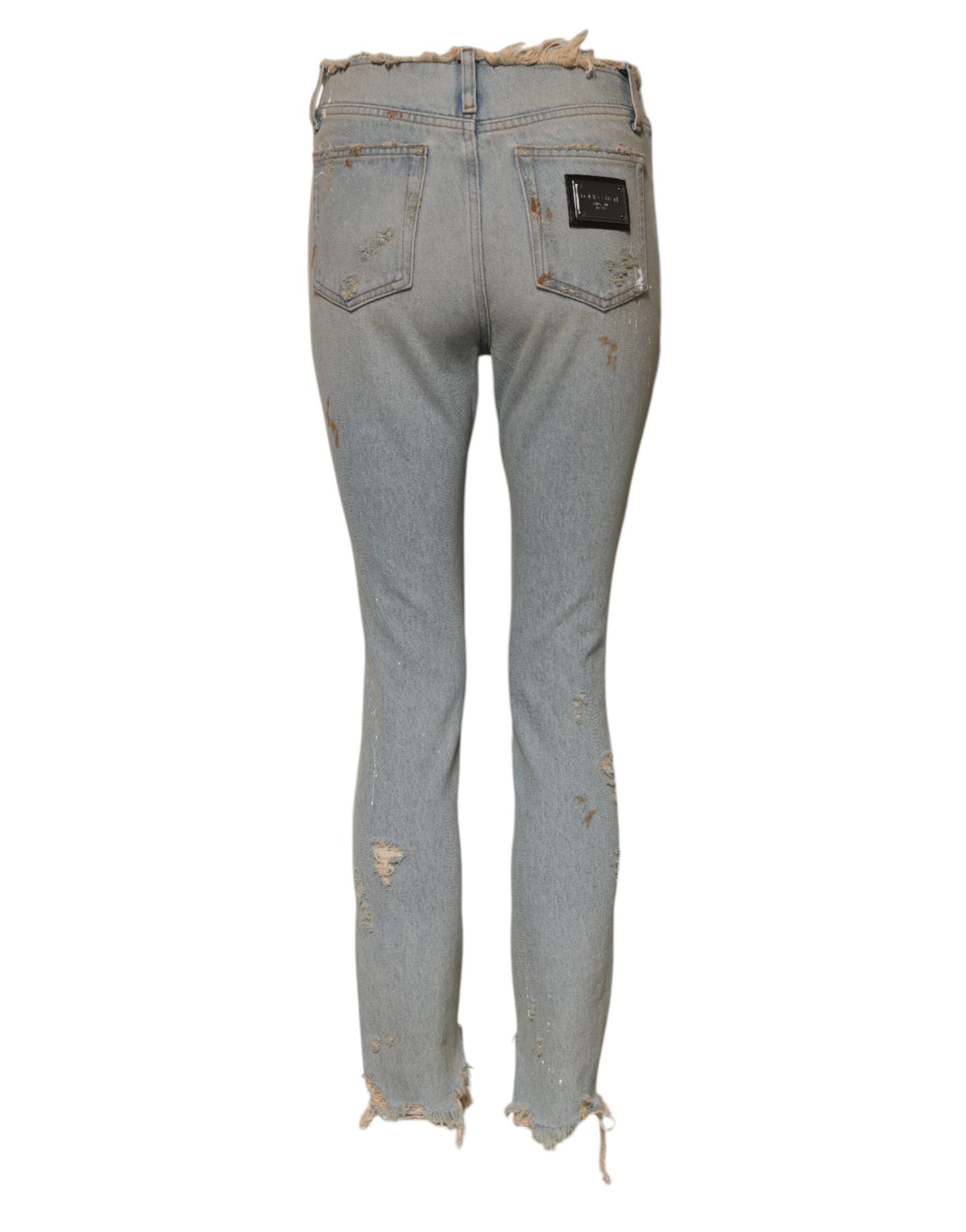 Dolce & Gabbana Hellblaue Skinny-Jeans mit hoher Taille