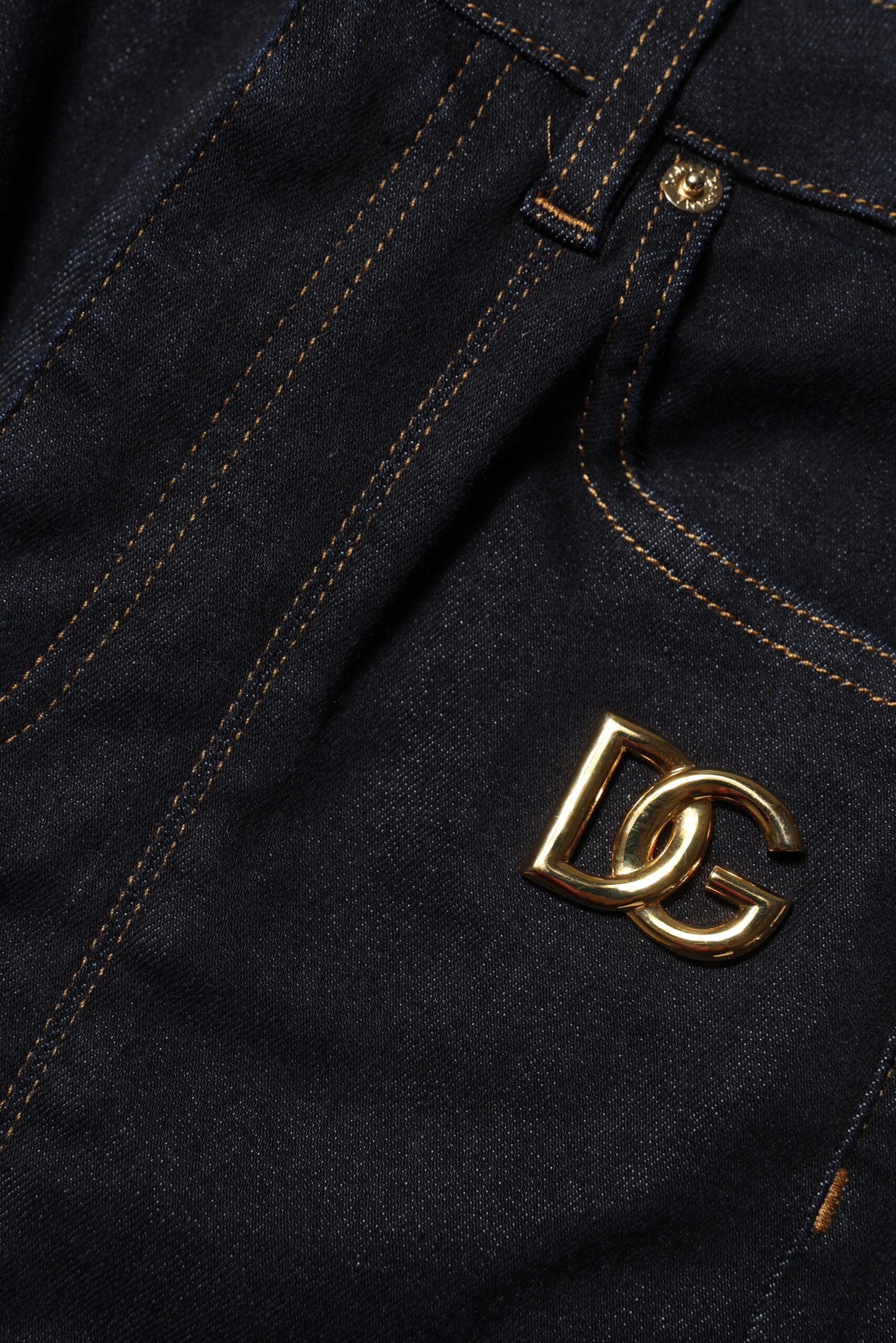 Dolce & Gabbana – Blaue Skinny-Jeans aus Baumwolle mit hoher Taille