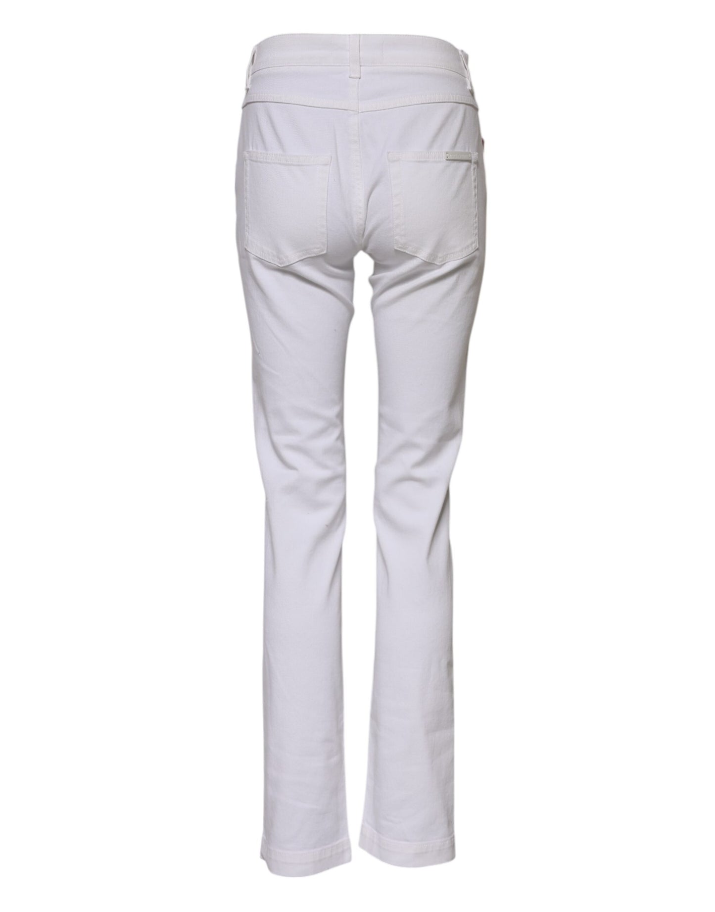 Dolce & Gabbana Weiße GIRLY-Jeans mit Blumenstickerei